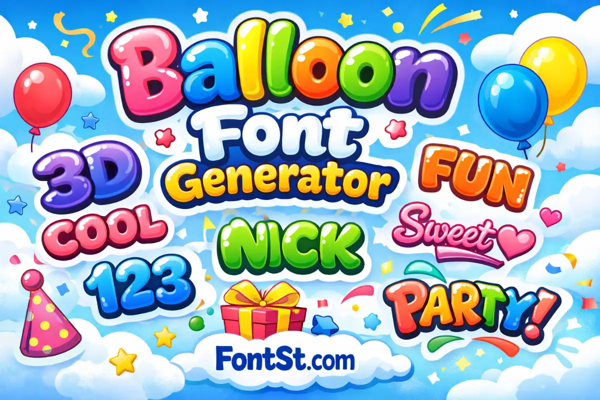 Balloon Font Generator