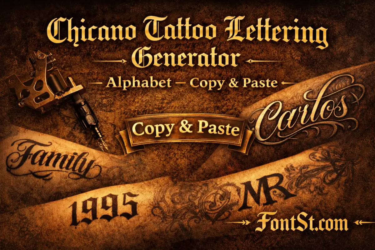 Chicano Tattoo Lettering