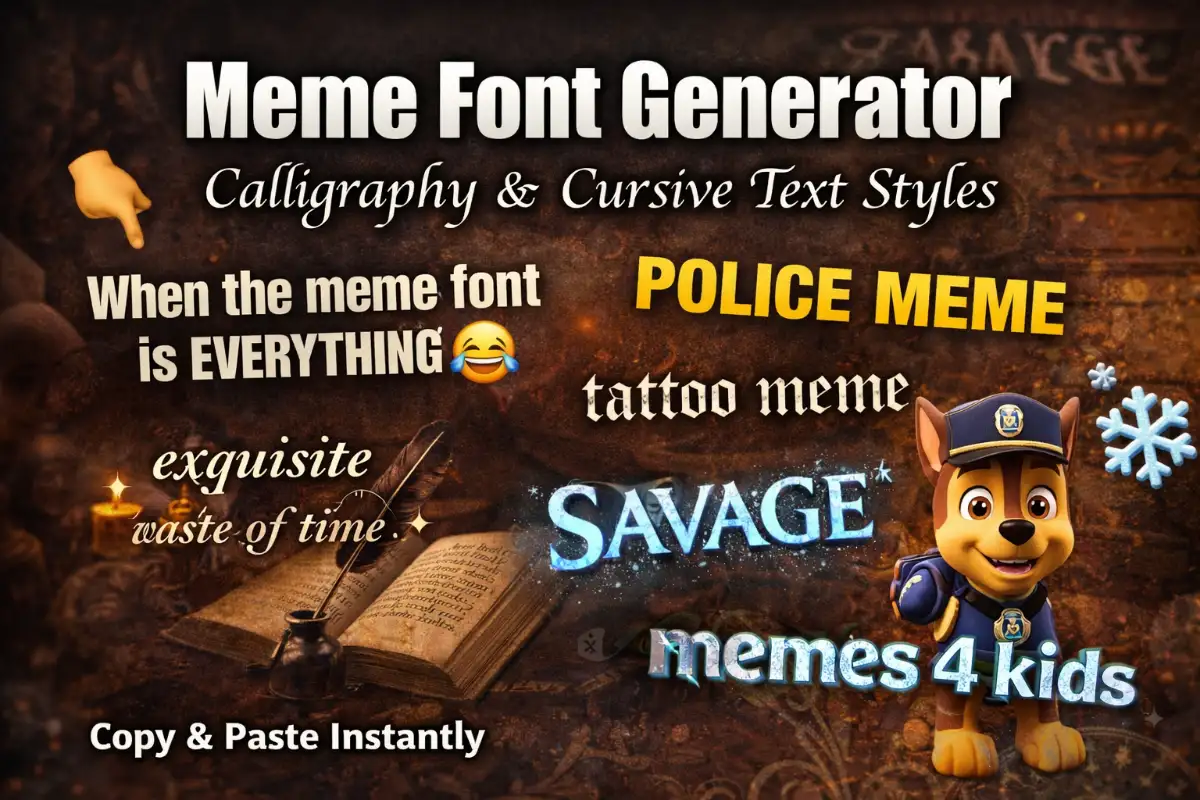 Font meme copy and paste