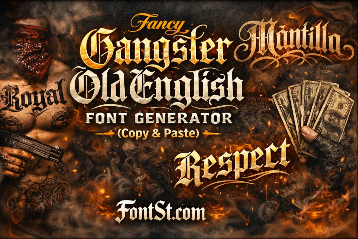 Gangster Old English Font