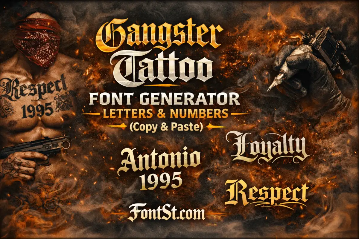 Gangster Tattoo Font