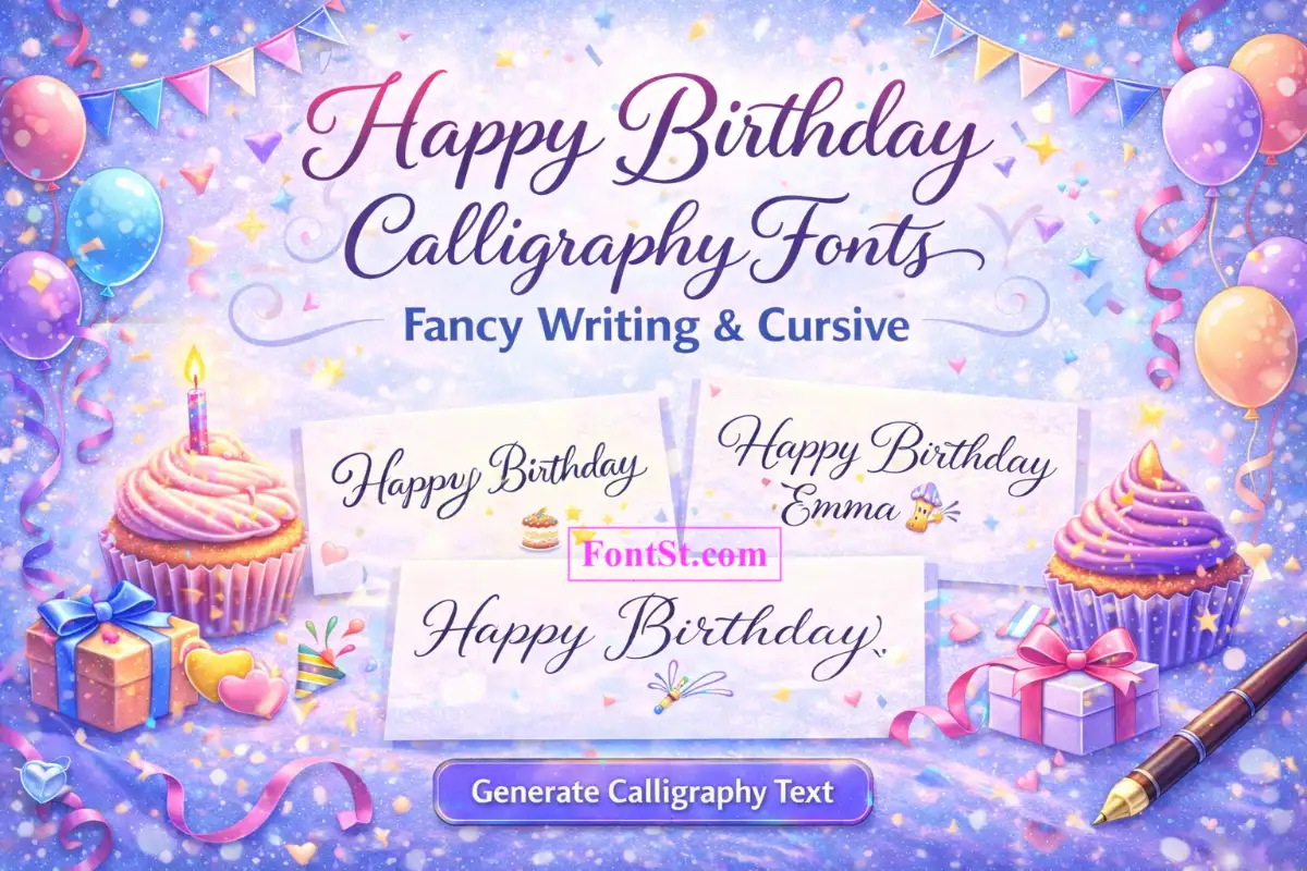Happy Birthday Calligraphy Fonts