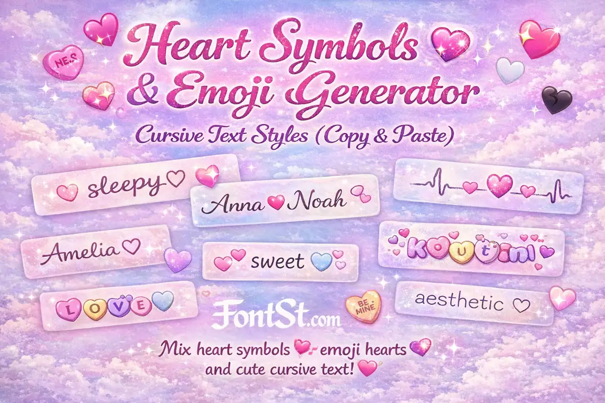 Heart Font Symbol & Emoji