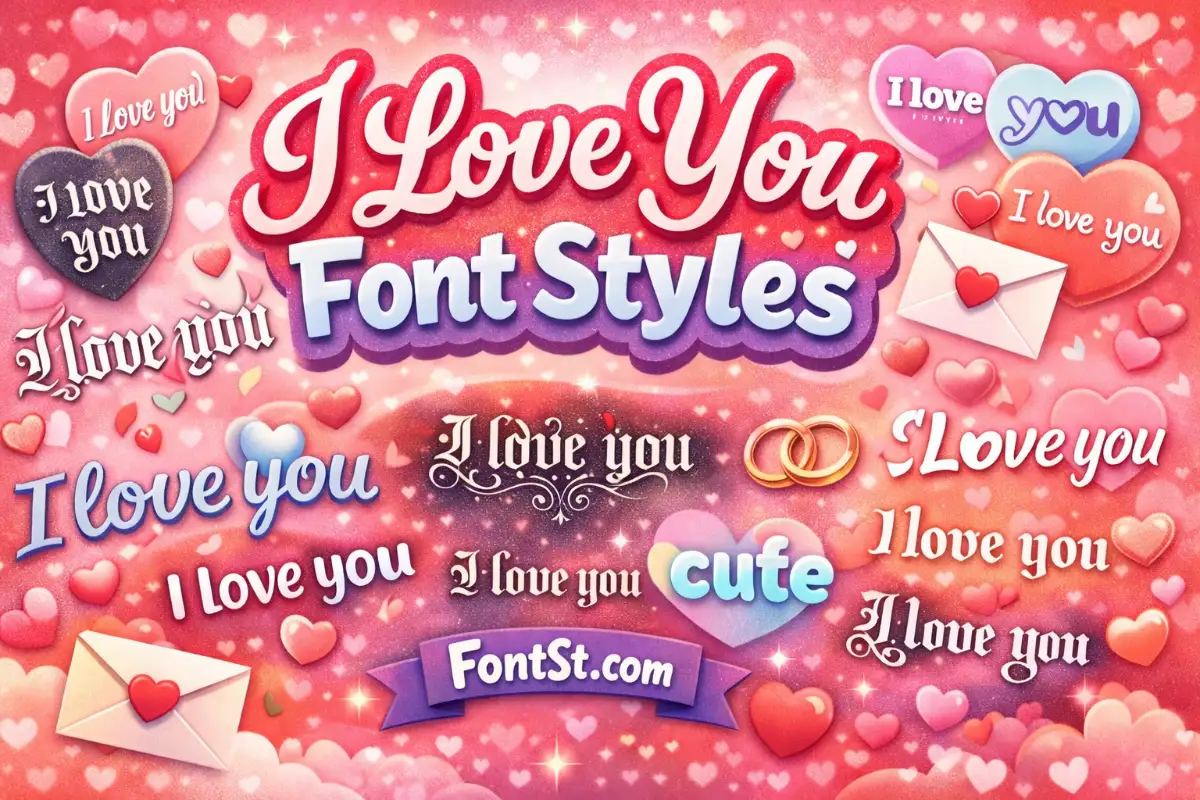I Love You Font