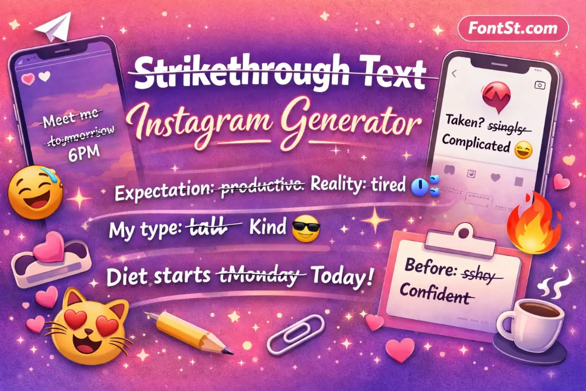 Instagram strikethrough text generator