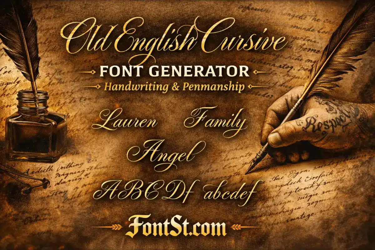 Old English Cursive Font