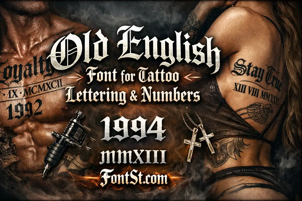 Old English Font For Tattoo