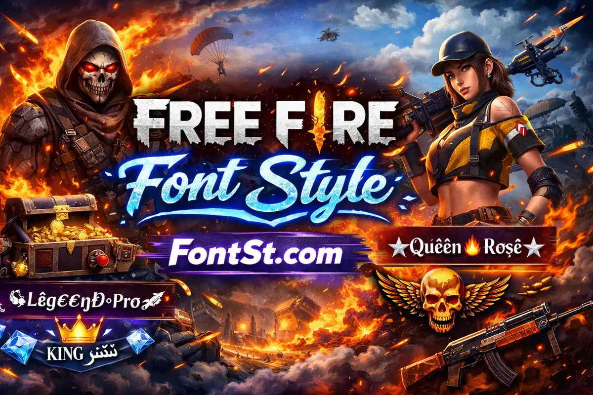 Free Fire Font Style