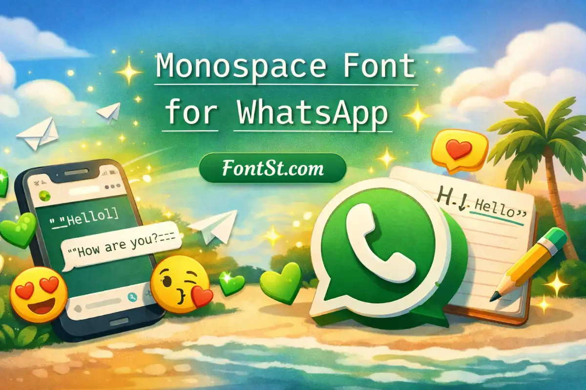 Monospace Font for WhatsApp
