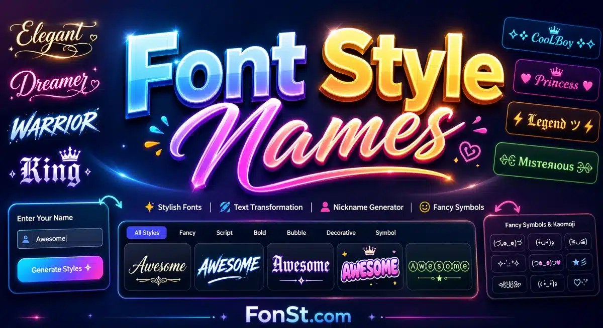 FONT STYLE NAME